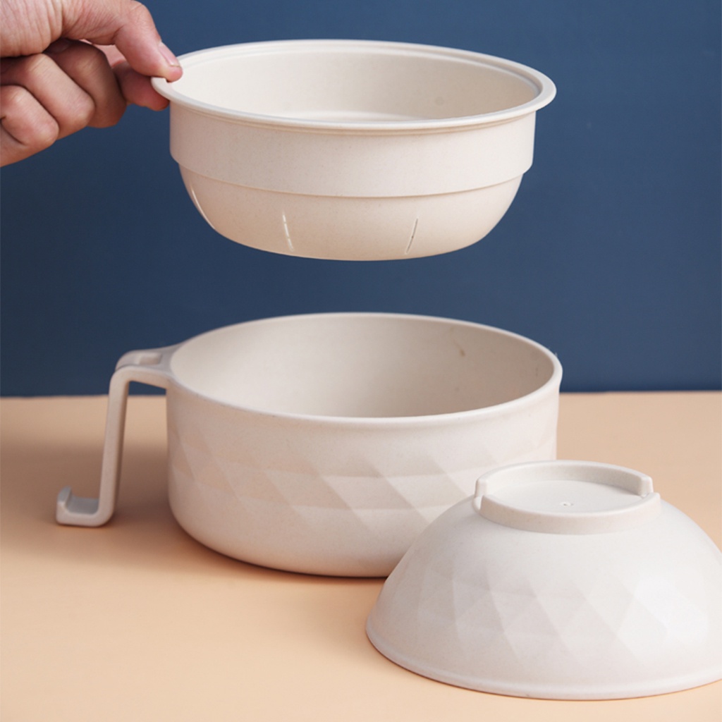 Bộ Tô Ramen 1200ml Chống Trượt Có Thể Tháo Rời Tiện Dụng Cho Sinh Viên