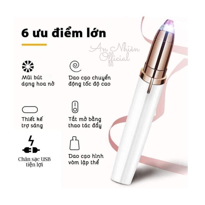 Bút Tỉa Lông Mày Cao Cấp Có Sạc Điện