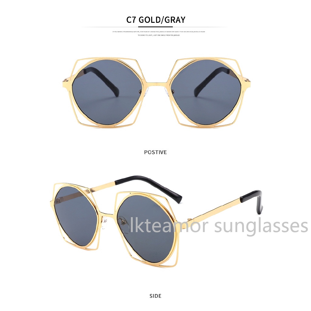 Kính mát gọng kim loại thiết kế cổ điển cho nam và nữ