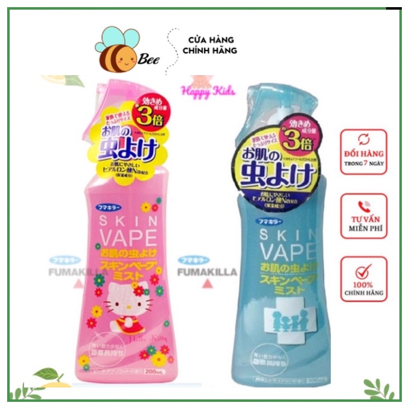 Xịt muỗi skin vape, xịt côn trùng skin vape hàng chính hãng Nhật Bản