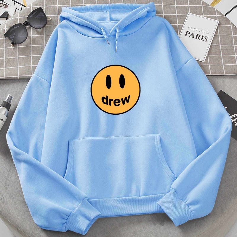 ÁO HOODIE IN MẶT CƯỜI DREW NAM NỮ ĐỀU MẶC ĐƯỢC SIZE TỪ 40-70KG (có kèm clip thật)