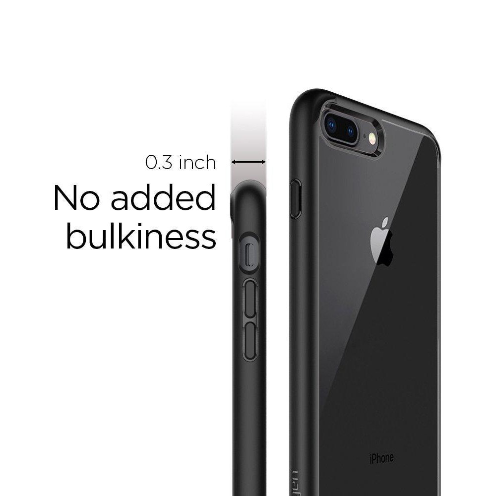 Ốp lưng iPhone 8 Plus/ 7 Plus Spigen Ultra Hybrid 2(Đen) - Cam kết chất lượng