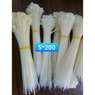 100 DÂY RÚT NHỰA TRẮNG 5*200mm