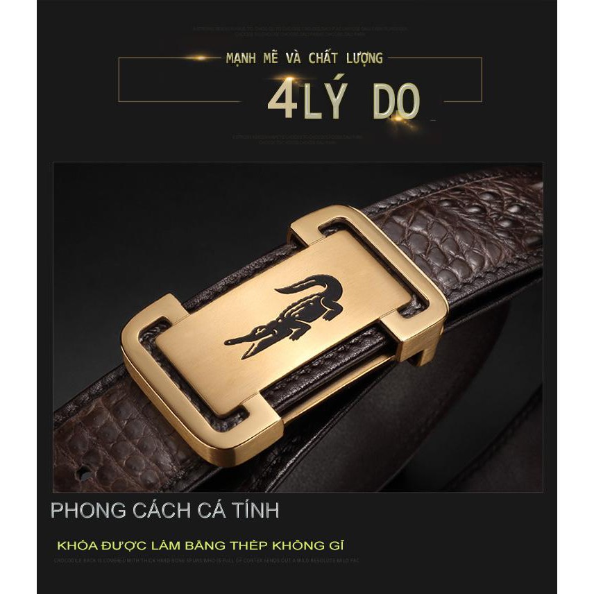[HÀNG CHẤT] thắt lưng da cá sấu