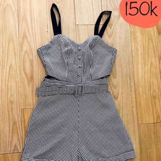 [Pass] Jumpsuit 2 dây kẻ caro size S