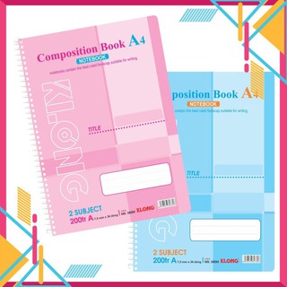 [Sổ vở đẹp] Sổ lò xo đơn KLONG A4 200 Trang; MS: 380