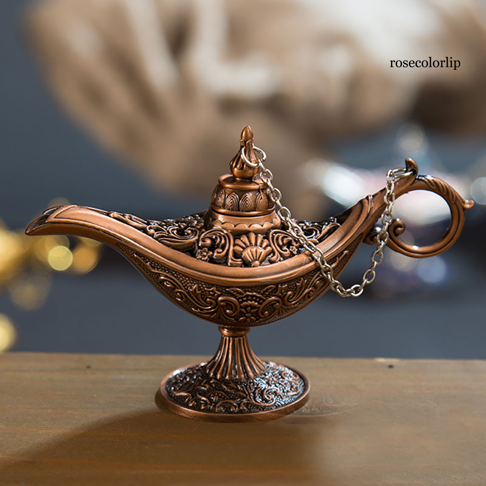 Mô hình đèn thần Aladdin bằng hợp kim thiếc phong cách cổ điển sang trọng dùng trang trí