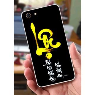 Ốp Lưng Oppo A83 (dẻo viền trắng trong) - Cha Mẹ, Thư Pháp, Phúc Lộc