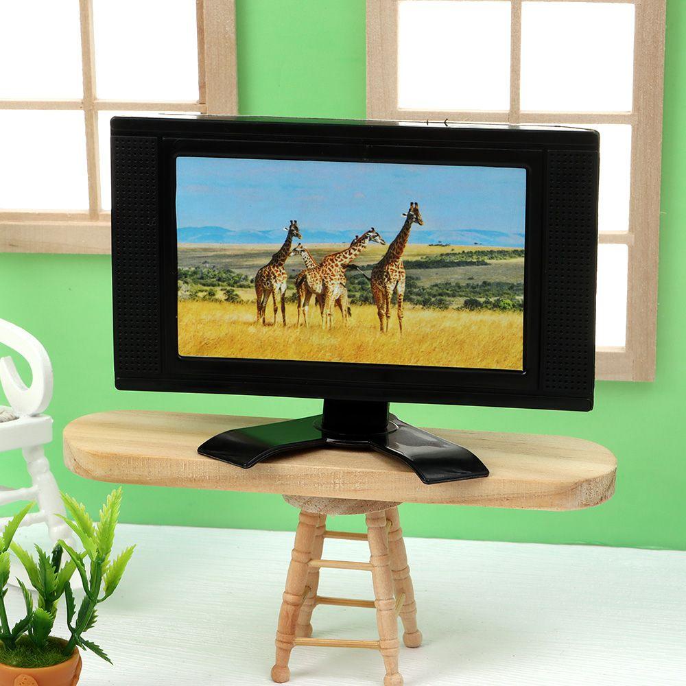 Mô Hình Tv Nội Thất Có Điều Khiển Từ Xa Cho Nhà Búp Bê