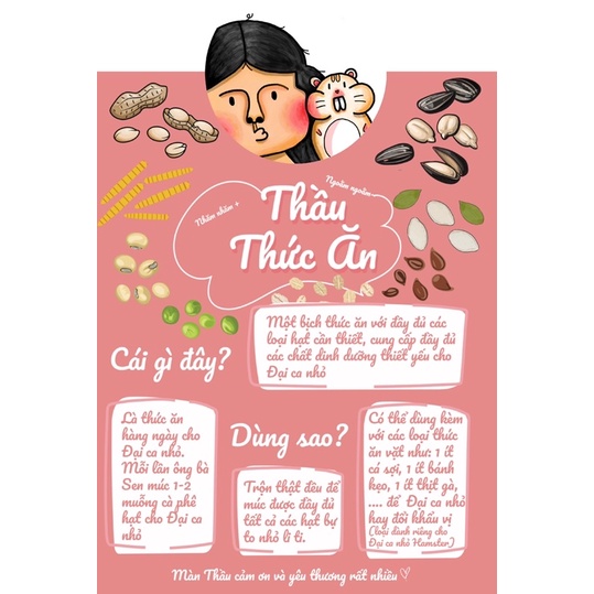 Thức ăn rang thơm tho dành cho Hamster 400gr - Thầu Thức Ăn