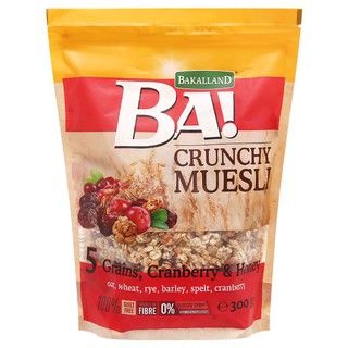 Ngũ Cốc Bakalland Muesli 5 Loại Hạt Lúa Mạch Và Mật Ong Túi 300G
