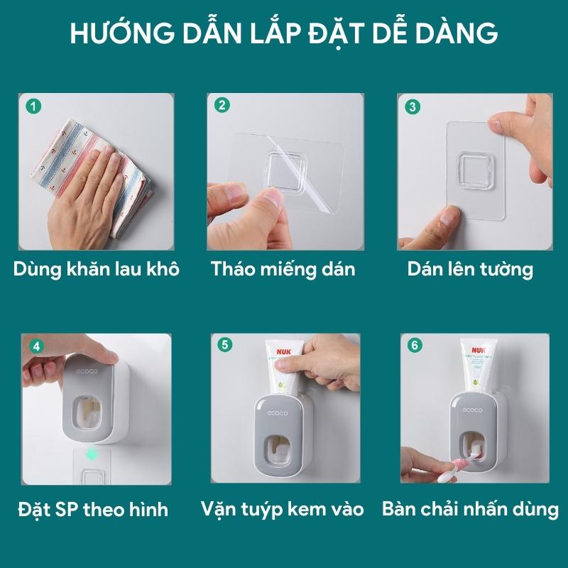 Máy Nhả Kem Tự Động Thông Minh Dán Tường ECOCO- Hàng Cao Cấp Chính Hãng -E1922