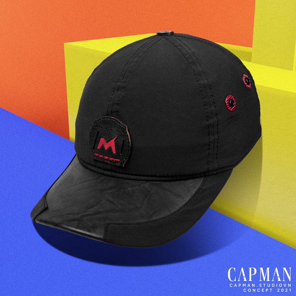 Mũ lưỡi trai chính hãng CAPMAN phom dáng thể thao vải dù mềm CM07