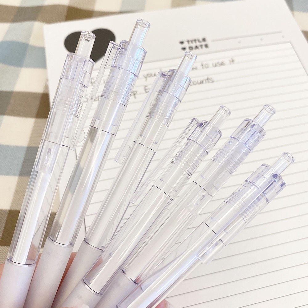 MUJI Style 0.5mm Gel Pen Retractable Gel Pen Refill Pen School Office Supplies