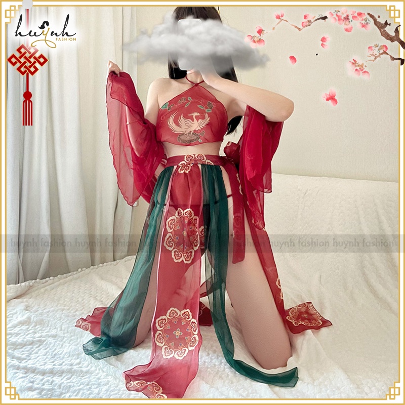 Đồ Hóa Trang Khăn Choàng Kèm Yếm Phượng Hoàng Cổ Trang Trung Hoa Sexy Chinese Hanfu Cosplay - CO19