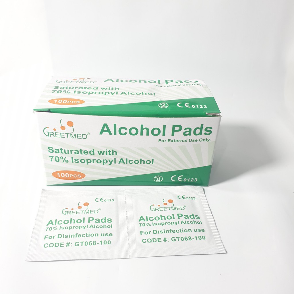 100 miếng Bông tẩm cồn sát khuẩn, bông tẩm cồn y tế tiệt trùng sát trùng, cồn khô alcohol pads
