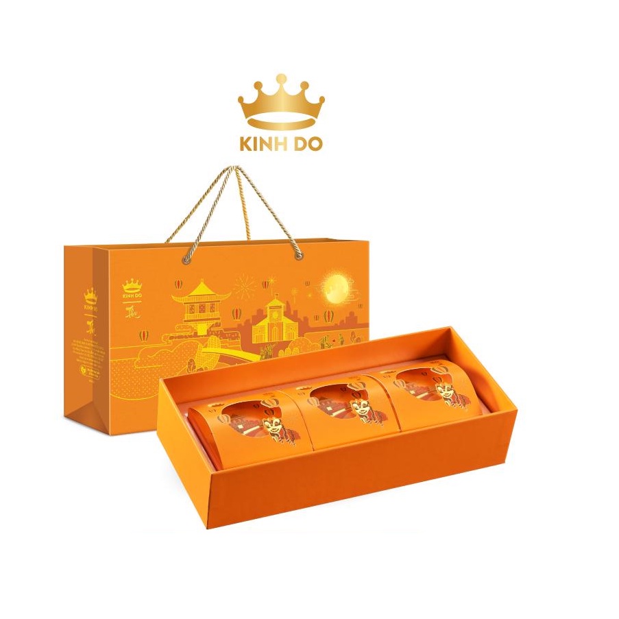 Bánh Trung Thu kinh Đô Lava Trứng Chảy hộp 3 bánh x 80g