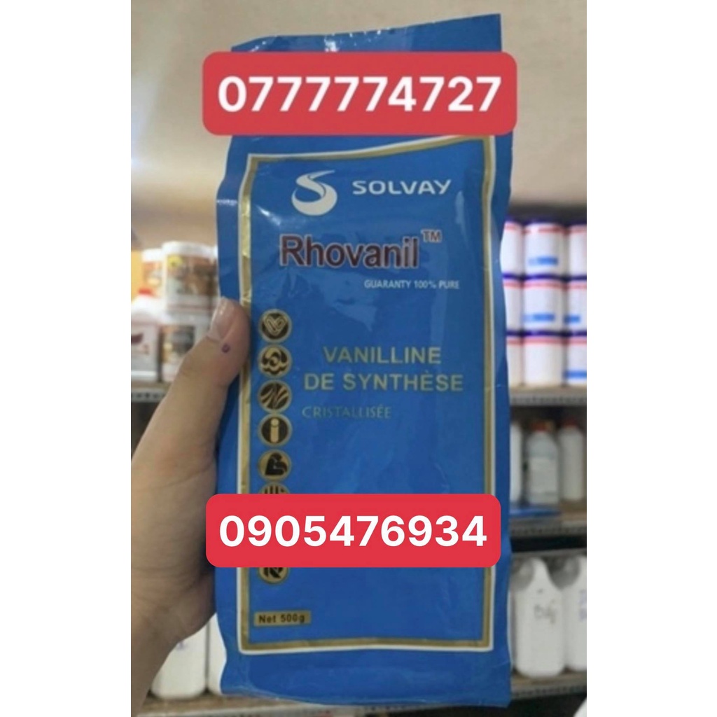 Bột Vani Rhovanil Solvay Pháp gói 500g - Vanilline de synthese