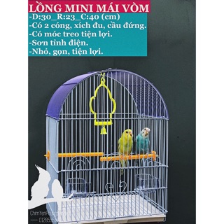 LỒNG CHIM MÁI VÒM (đủ phụ kiện).