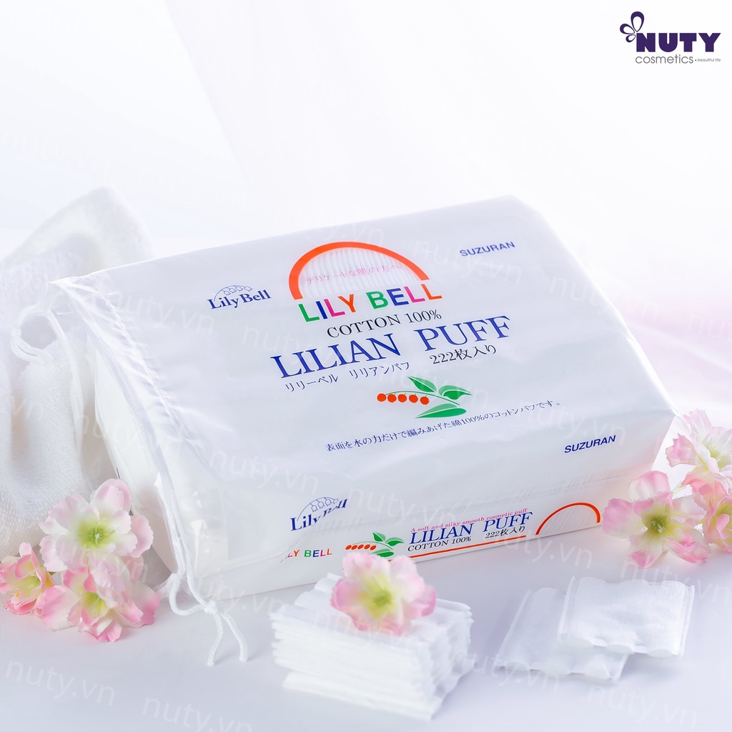 Bông Tẩy Trang Lily Bell Lilian Puff Cotton (222 miếng)