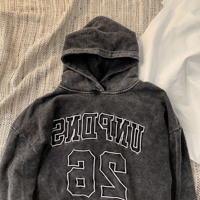 Áo Hoodie Vải Nhung Dày Dáng Rộng Họa Tiết Màu Nhuộm Phong Cách Hip Hop Mỹ Cá Tính Cho Nam Và Nữ