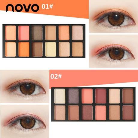 PHẤN MẮT - BẢNG MẮT NOVO 12 MÀU CHÍNH HÃNG