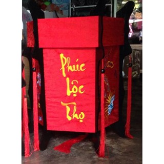 ĐÈN LỒNG HỘI AN LỤC GIÁC THÊU CHỮ 30CM