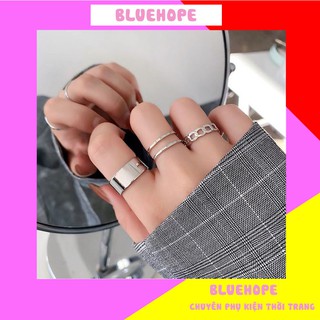 HOTTTT- Set 3 Nhẫn Đeo Tay Phong Cách Hàn Quốc Cá Tính
