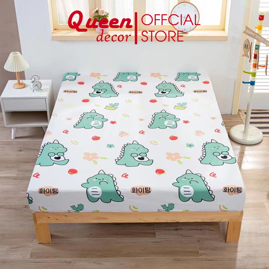 Ga Giường Cotton Poly, Drap Trải Nệm M2 M6 M8 Họa Tiết Dễ Thương (Miễn Phí Bo Chun) - Queen Decor | BigBuy360 - bigbuy360.vn