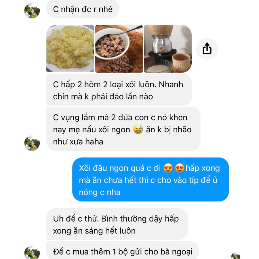 Bộ Chõ Hấp Nấu Đồ Xôi Lào, Thái Kèm Nắp Đậy, Loại Dày, Bền, Hấp Xôi Nhanh Chín, Mềm, Dẻo Ngay Lần Đầu