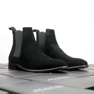 Giầy Nam Chelsea Boots thời trang màu đen chất liệu da lộn kiểu dáng thời trang