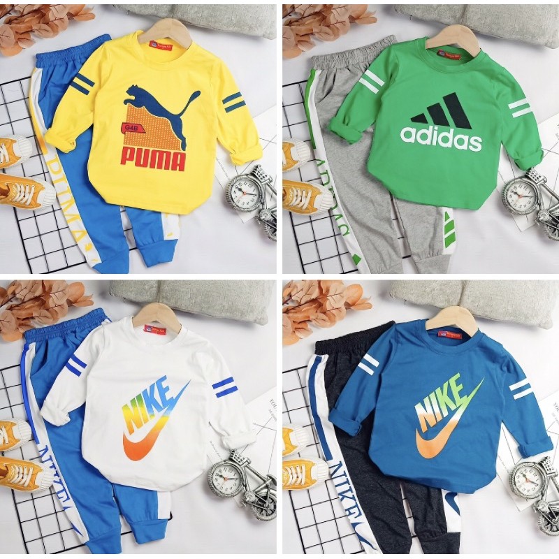 Bộ dài tay thun cotton 4c bé trai size đại 23-45 kg sỉ quần áo trẻ em hcm hồ chí minh pikakids