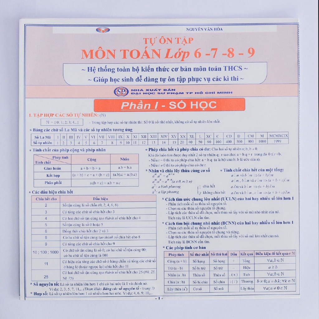 Sách - Combo Tóm Tắt Kiến Thức Toán - Lý - Hoá - Tiếng Anh (Chương Trình THCS)