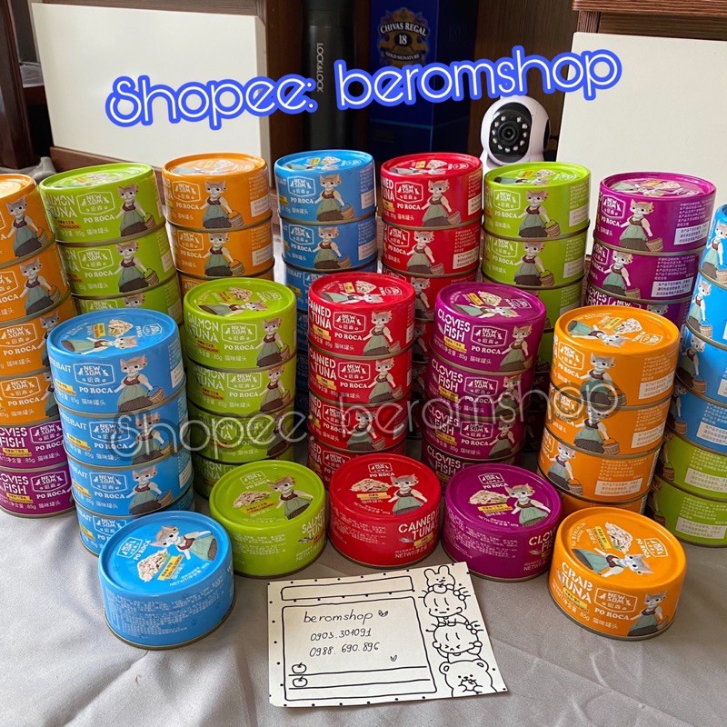 (100% thịt) Pate lon Poroca cho mèo 85g 5 vị cực ngon và chất lượng