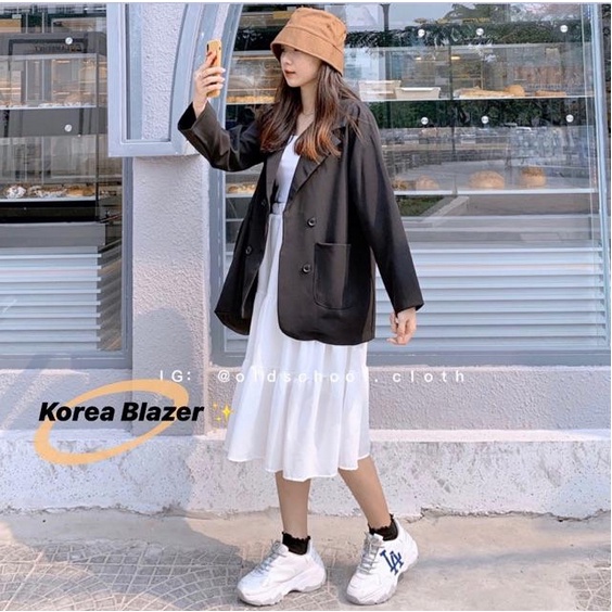 Áo blazer nữ, áo khoác nữ 1 lớp trơn FreeSize < 58kg - vest nữ phong cách Hàn Quốc gọn nhẹ thanh lịch | BigBuy360 - bigbuy360.vn
