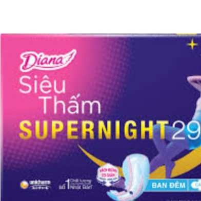 BVS Diana lõi siêu thấm tăng cường Supernight 29 cm - tui 4 miếng