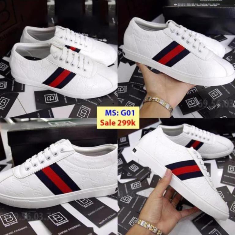 6/6 Xả cuối năm - | Bán Chạy | 👟 👟 👟 👟 [Hàng Sẵn] Giày Gucci Trắng Tặng Vớ 60k ^ hot " . ' " )