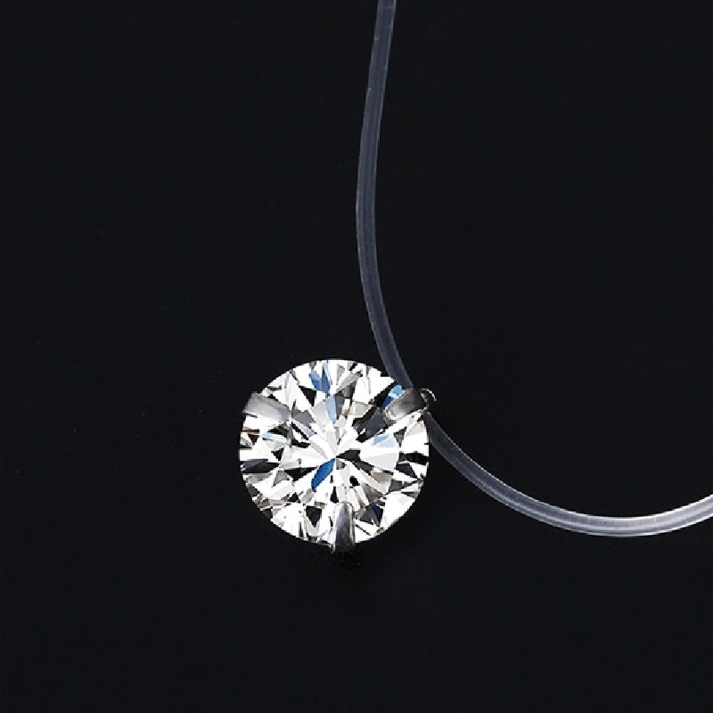 Vòng Cổ Choker Dây Trong Suốt Mặt Hình Nàng Tiên Cá Đính Đá Thời Trang Cho Nữ