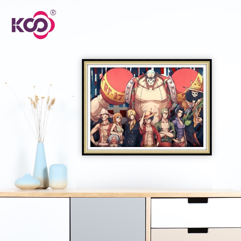 Bộ Tranh Đính Đá Họa Tiết Hoạt Hình One Piece Độc Đáo Dùng Trang Trí