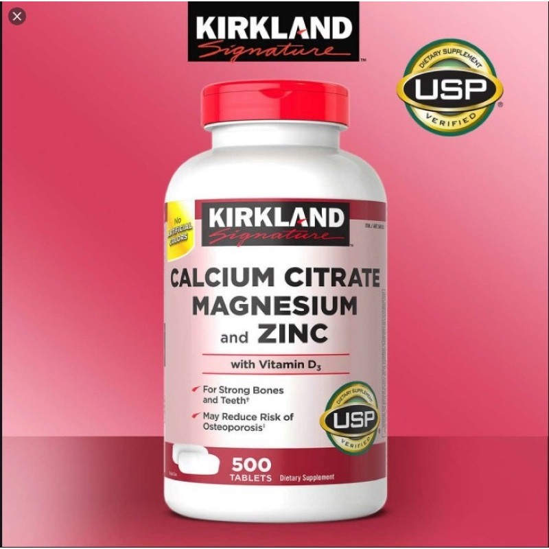 Viên Uống Calcium Magnesium Zinc 500 viên Kirkland