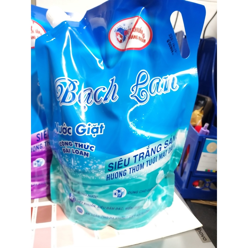 Nước giặt đậm đặc BẠCH LAN túi 1,8kg hương nước hoa/ lavender