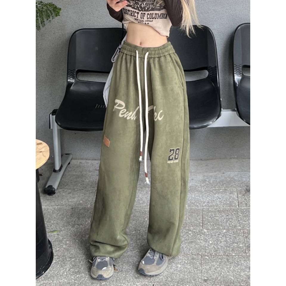 QKOOLE  Quần baggy Phong Cách Hàn Quốc Năng Động Trẻ Trung Dành Cho Nữ
