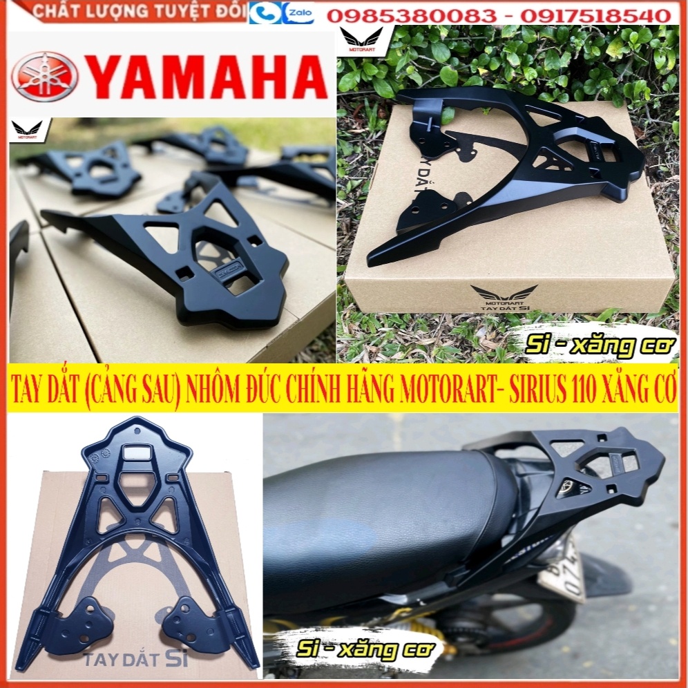 Tay Dắt (Cảng Sau Đa Năng) Nhôm Đúc Chính Hãng Motor Art Gắn Yamaha Sirius 110 (Xăng Cơ, Phun Xăng Điện Tử)