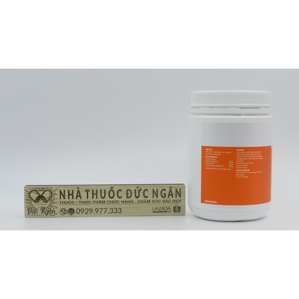 Vitamin C [Úc] HeathyCare Vitamin C 500mg - Siêu to 500 viên - tăng cường sức đề kháng