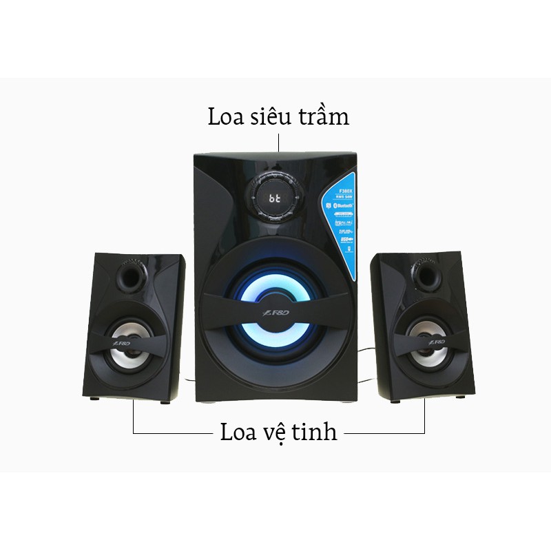 Loa Bluetooth Fenda F380X 2.1 Loa Vi Tính tích hợp Đài FM