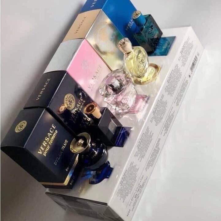 Set nước hoa nam nữ mini Versace 5 chai x 5ml