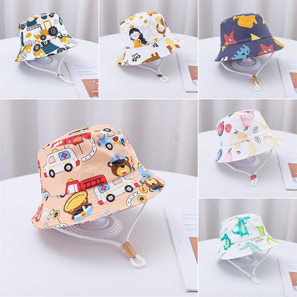 Mũ Bucket In Họa Tiết Hoạt Hình Dễ Thương Cho Bé