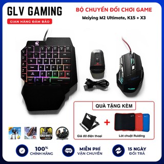 Combo Meiying M2 Ultimate + bàn phím K15 + Chuột X3 chơi PUBG Mobile, Free Fire, COD