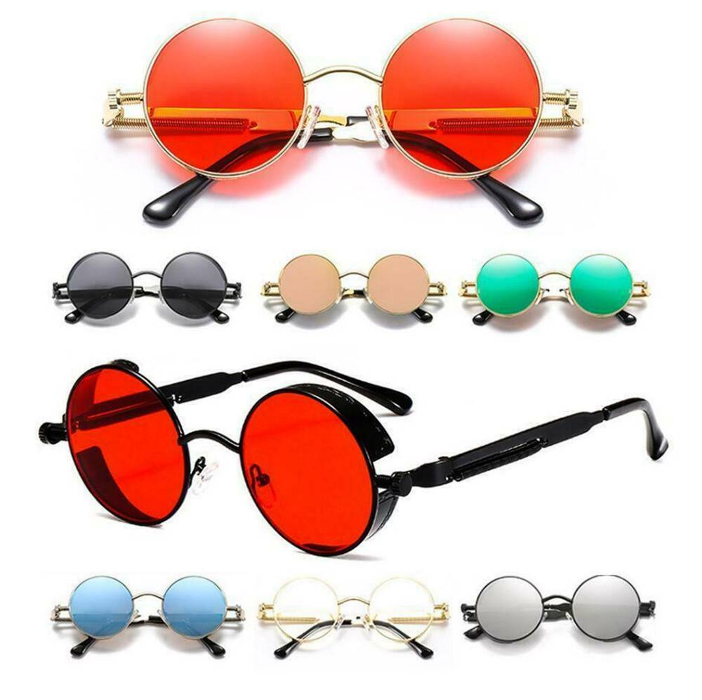 Kính Mát Tròn Phân Cực Phong Cách Steampunk Cho Nam Và Nữ