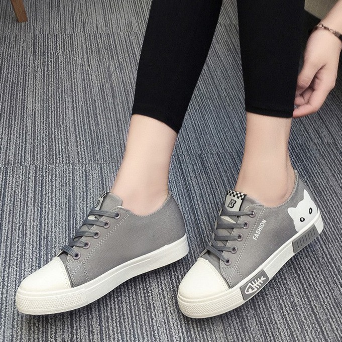 Giày Thể Thao Nữ [FREESHIP] hot trend đế bằng xinh xắn dễ thương năng động - Giảm ngay 20k - E1